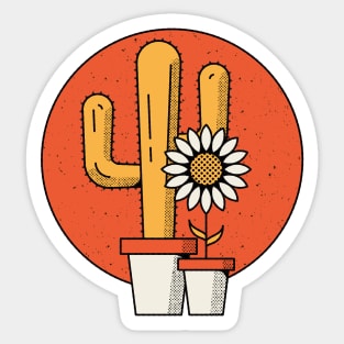 Cactus & Sunflower Sticker